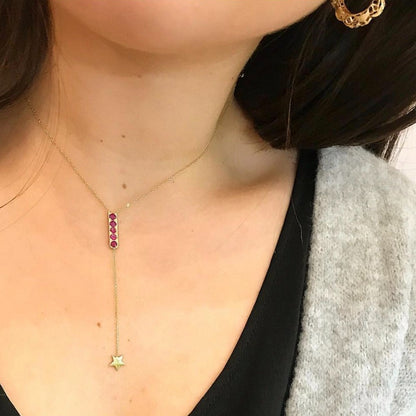 Single Star Ruby Lariat