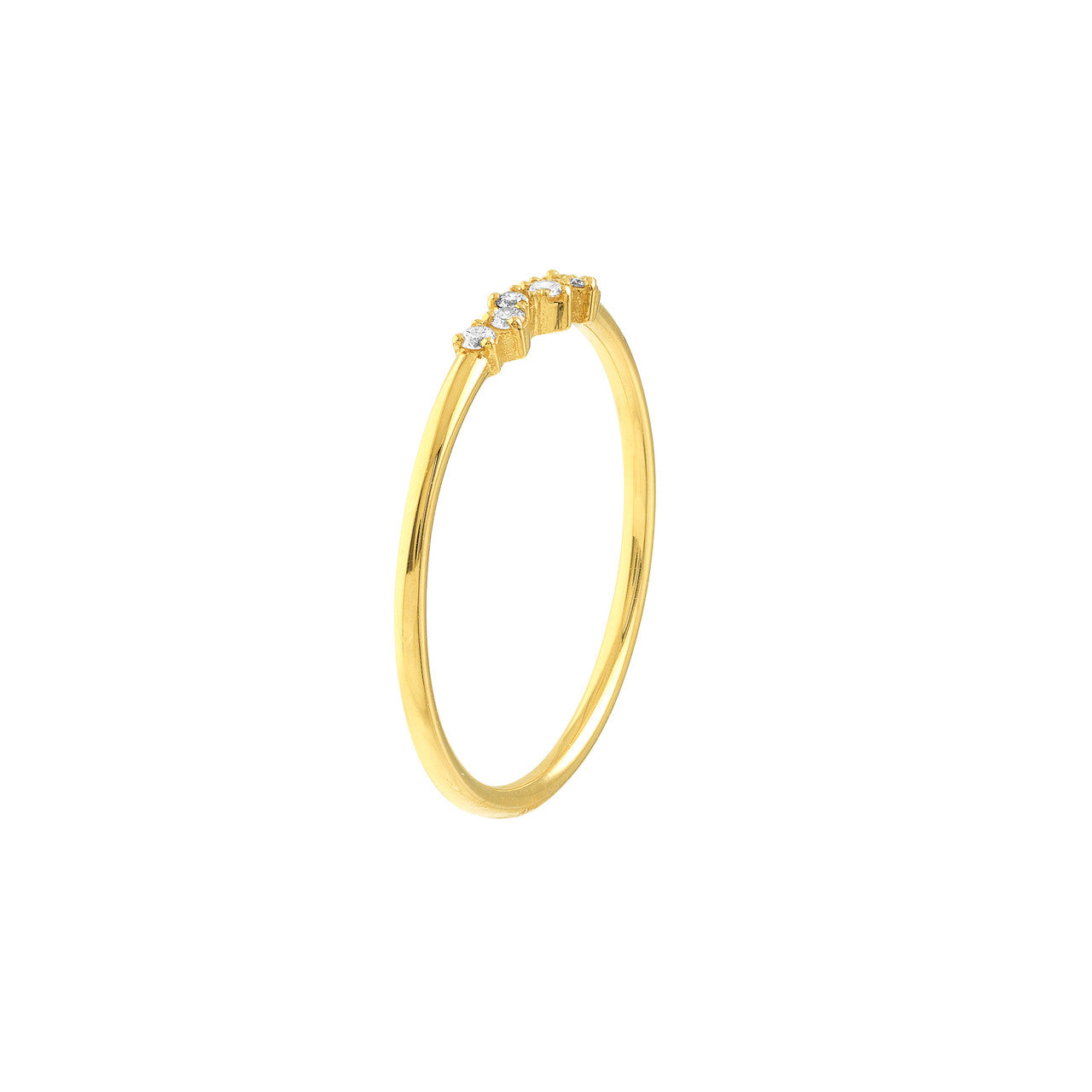 Bague fantaisie en grappe de diamants