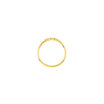Bague fantaisie en grappe de diamants