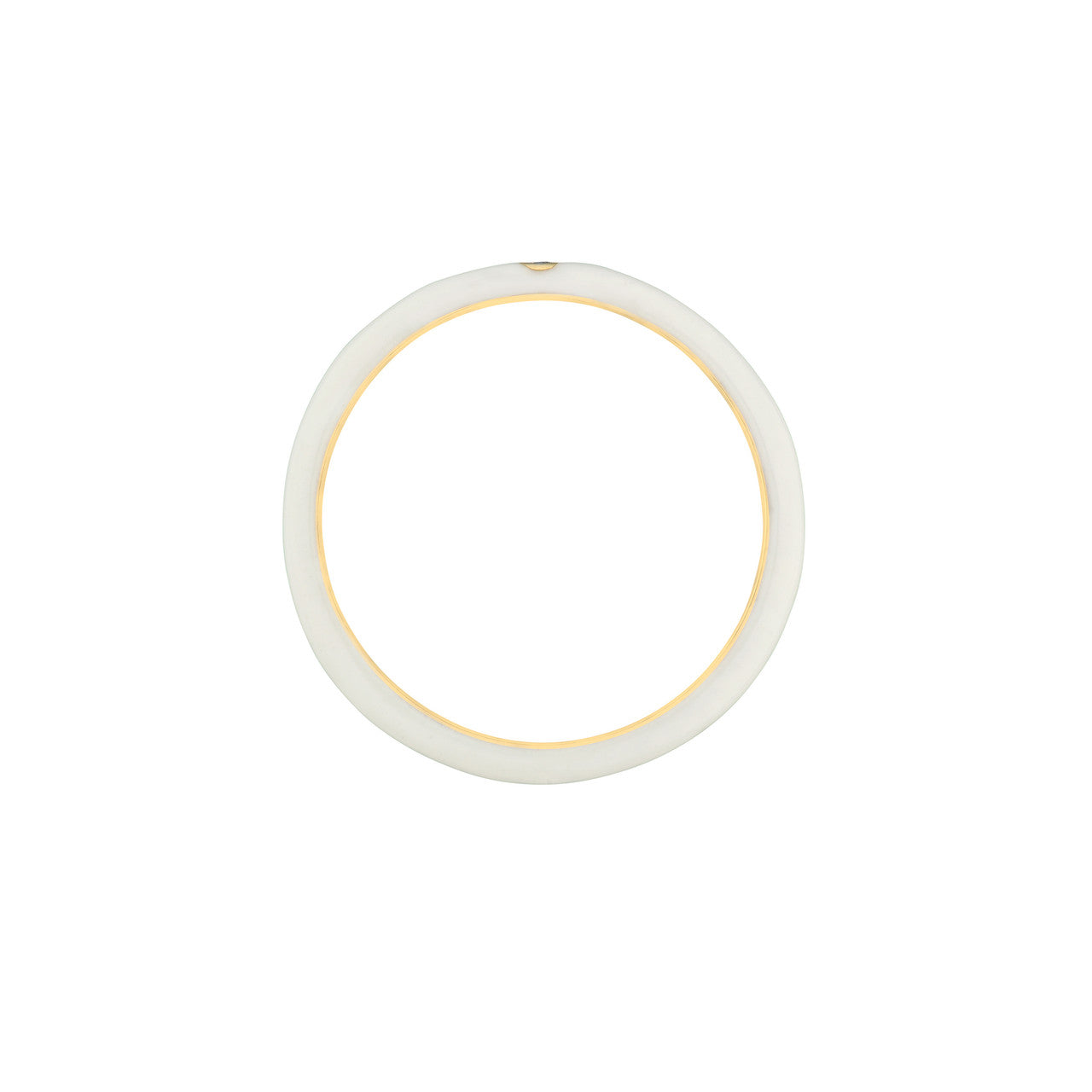 I DO Bague en émail blanc