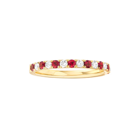 Halfway Ruby & Diamond Band