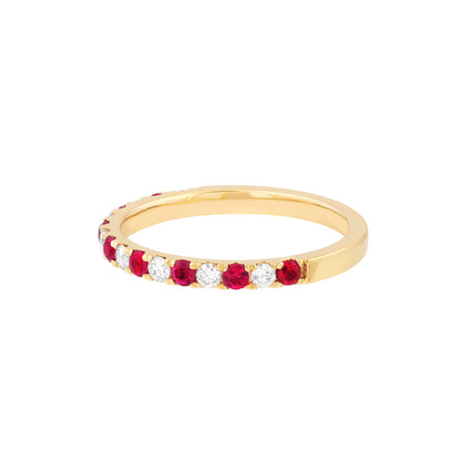 Halfway Ruby & Diamond Band