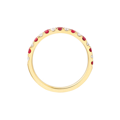 Halfway Ruby & Diamond Band