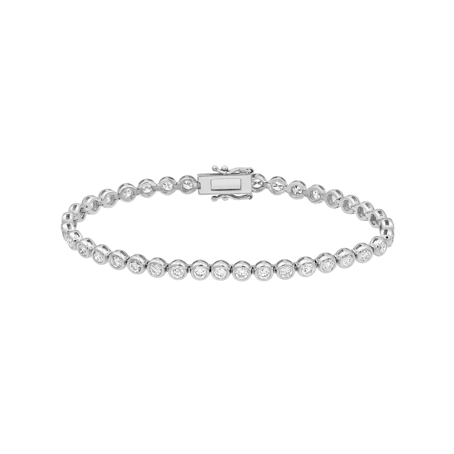 Medium Bezel Set Diamond Tennis Bracelet