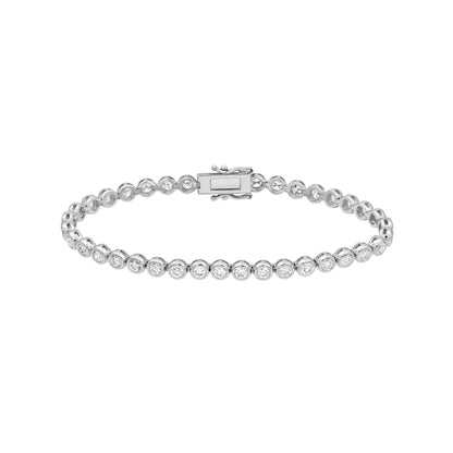 Medium Bezel Set Diamond Tennis Bracelet