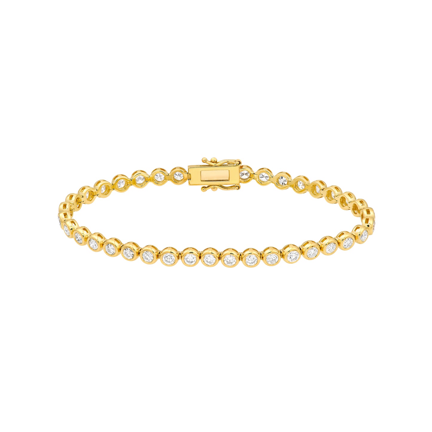 Medium Bezel Set Diamond Tennis Bracelet