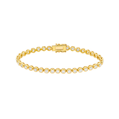 Medium Bezel Set Diamond Tennis Bracelet
