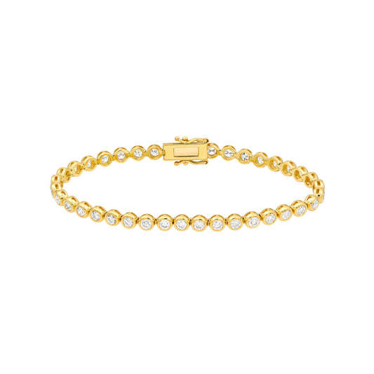 Medium Bezel Set Diamond Tennis Bracelet