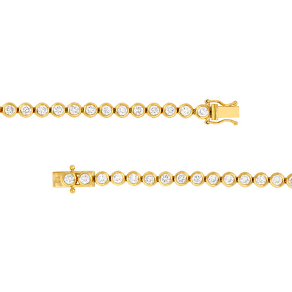Medium Bezel Set Diamond Tennis Bracelet