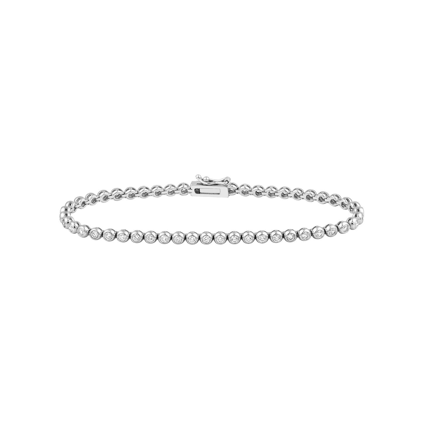 Small Bezel Set Diamond Tennis Bracelet