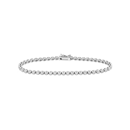 Small Bezel Set Diamond Tennis Bracelet