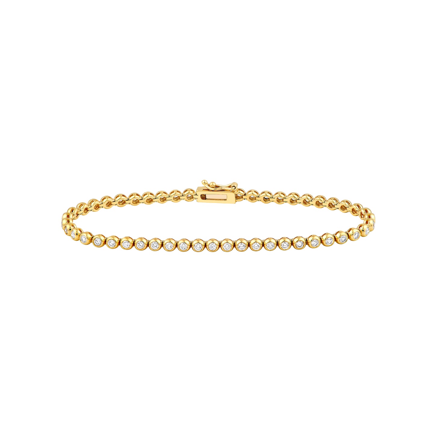 Small Bezel Set Diamond Tennis Bracelet