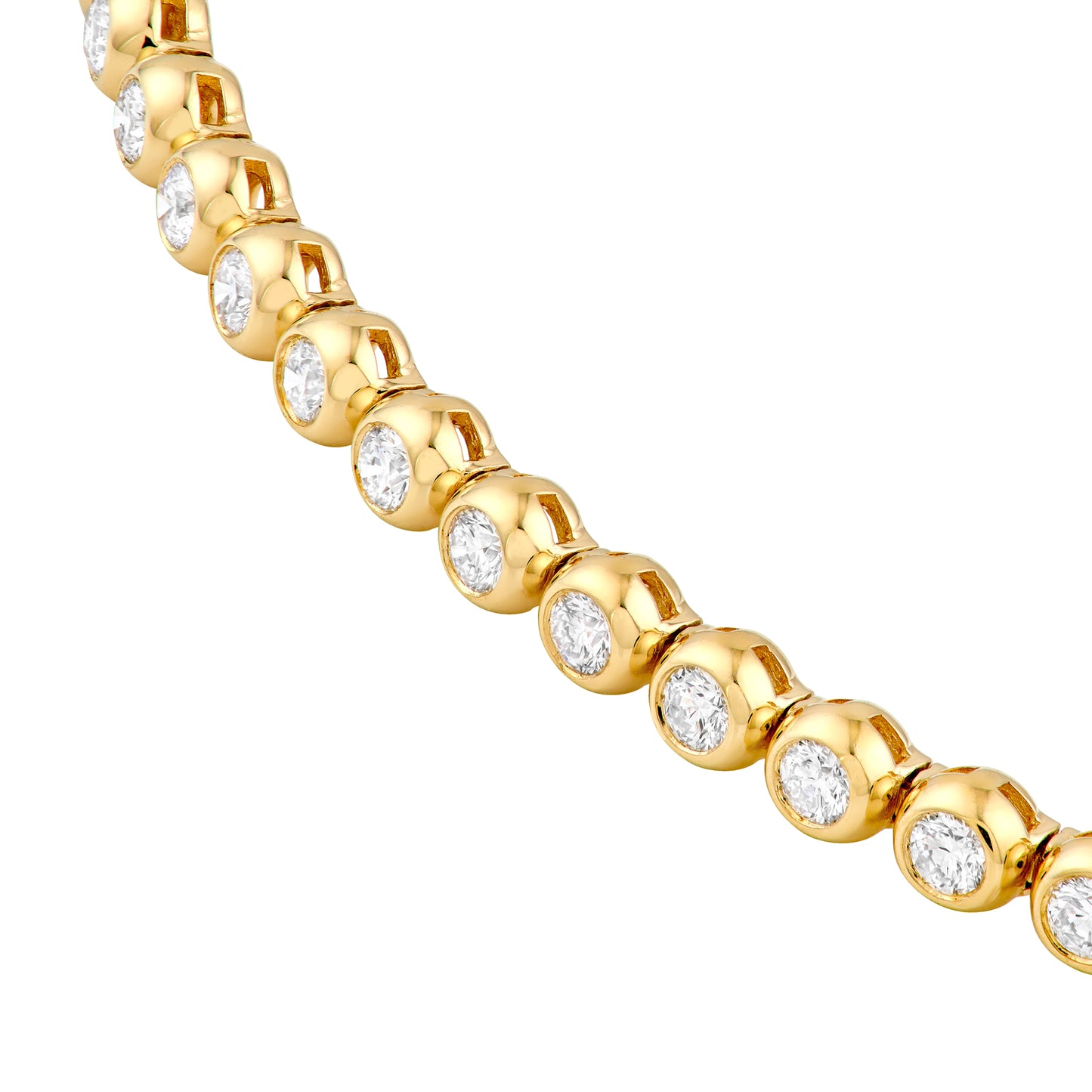Small Bezel Set Diamond Tennis Bracelet