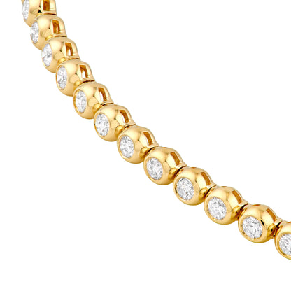 Small Bezel Set Diamond Tennis Bracelet
