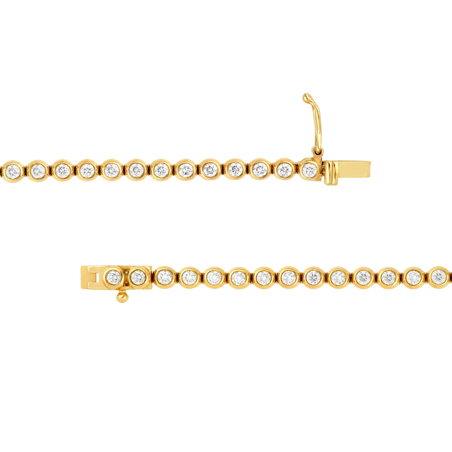 Small Bezel Set Diamond Tennis Bracelet