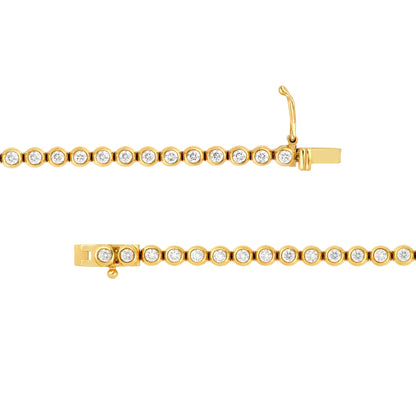 Small Bezel Set Diamond Tennis Bracelet