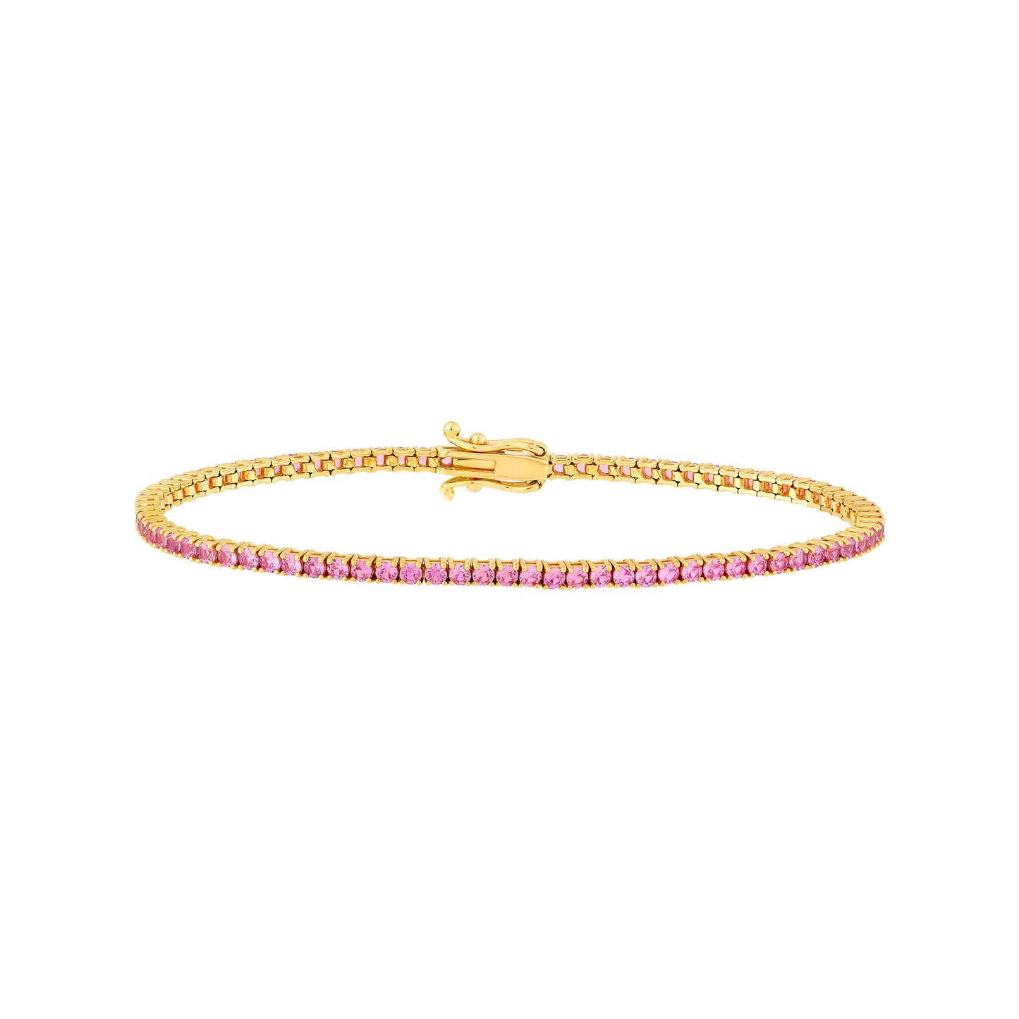 Pink Sapphire Tennis Bracelet