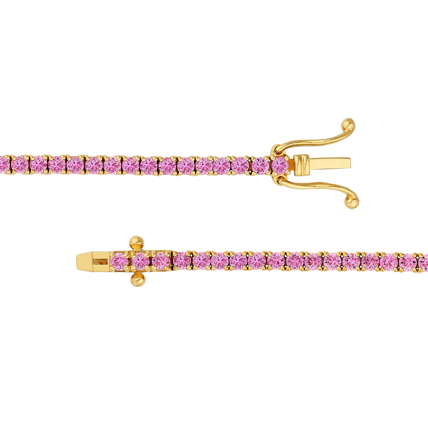 Pink Sapphire Tennis Bracelet
