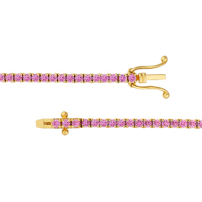 Pink Sapphire Tennis Bracelet