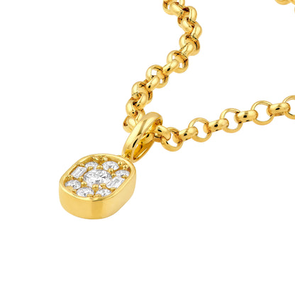 Diamond Vertical Oval Pendant