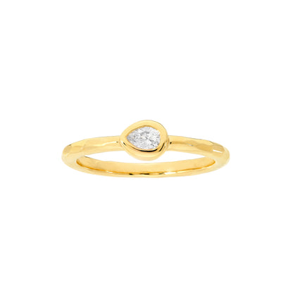 Pear Diamond Bubble Ring