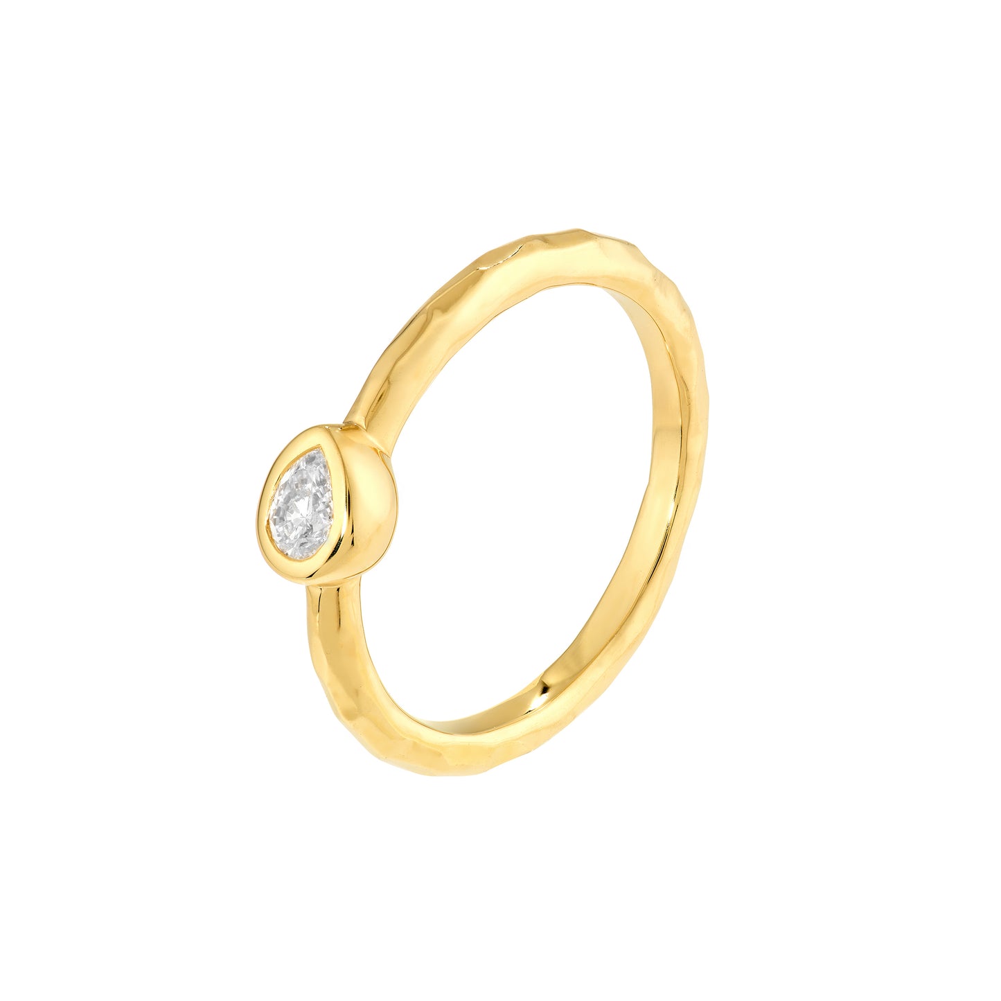 Pear Diamond Bubble Ring