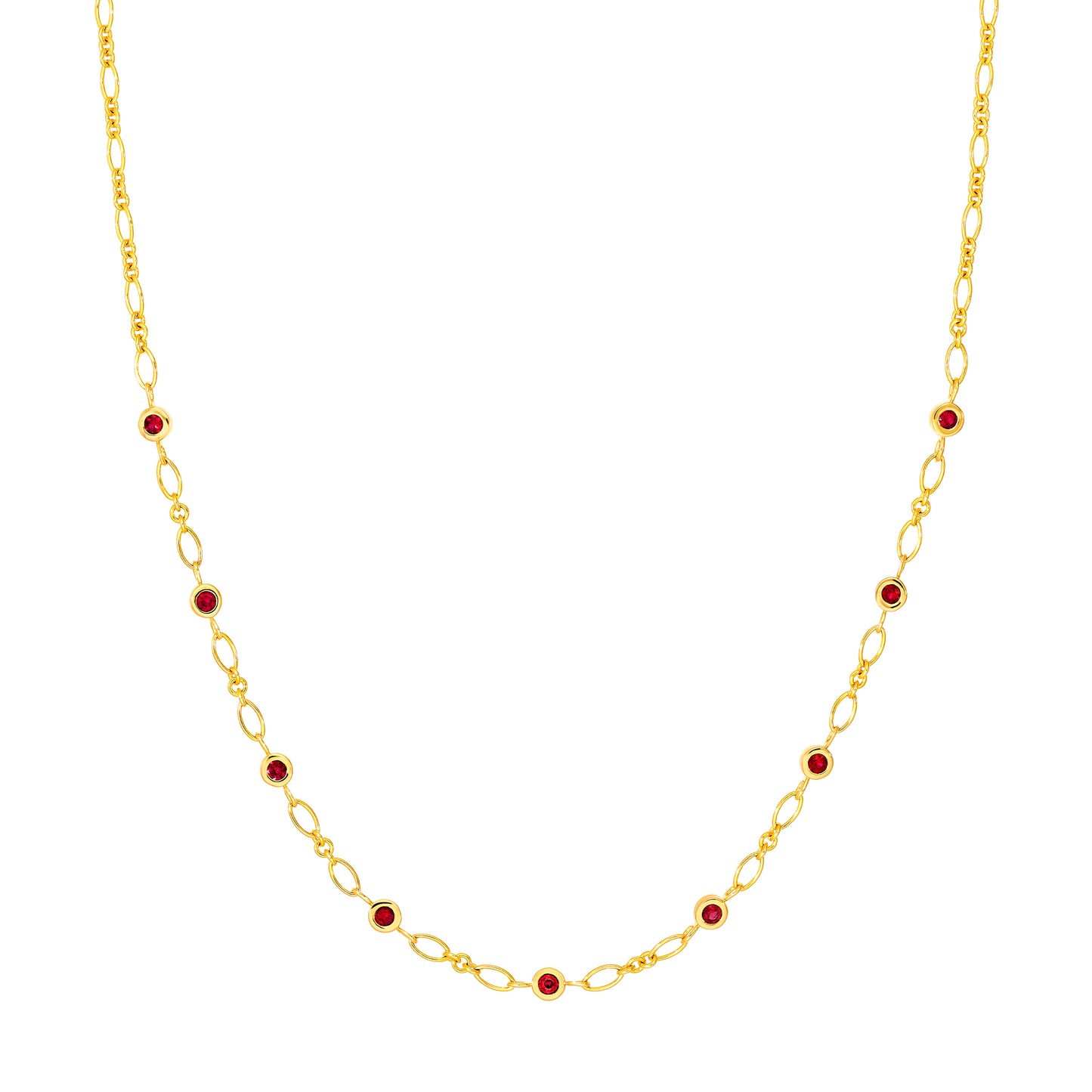 Ruby Station Oval Chain Necklace
