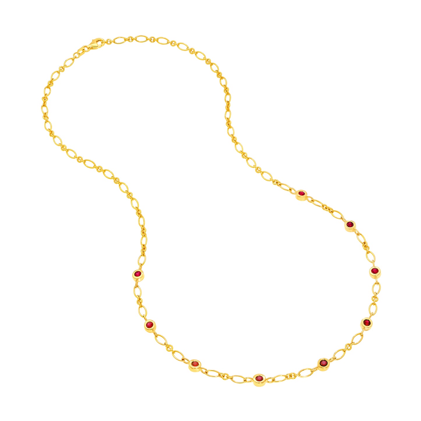 Ruby Station Oval Chain Necklace