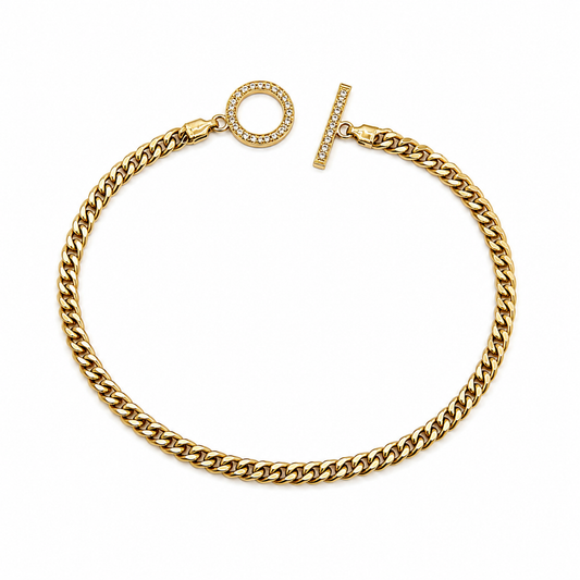 Collier triangle de diamants pendants