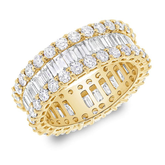 Baguette & Round Cigar Eternity Band