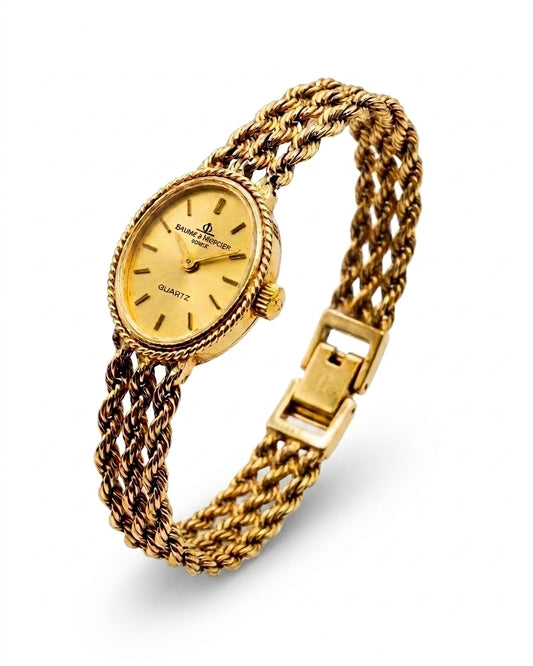 Baume & Mercier: Triple Strand Vintage Watch