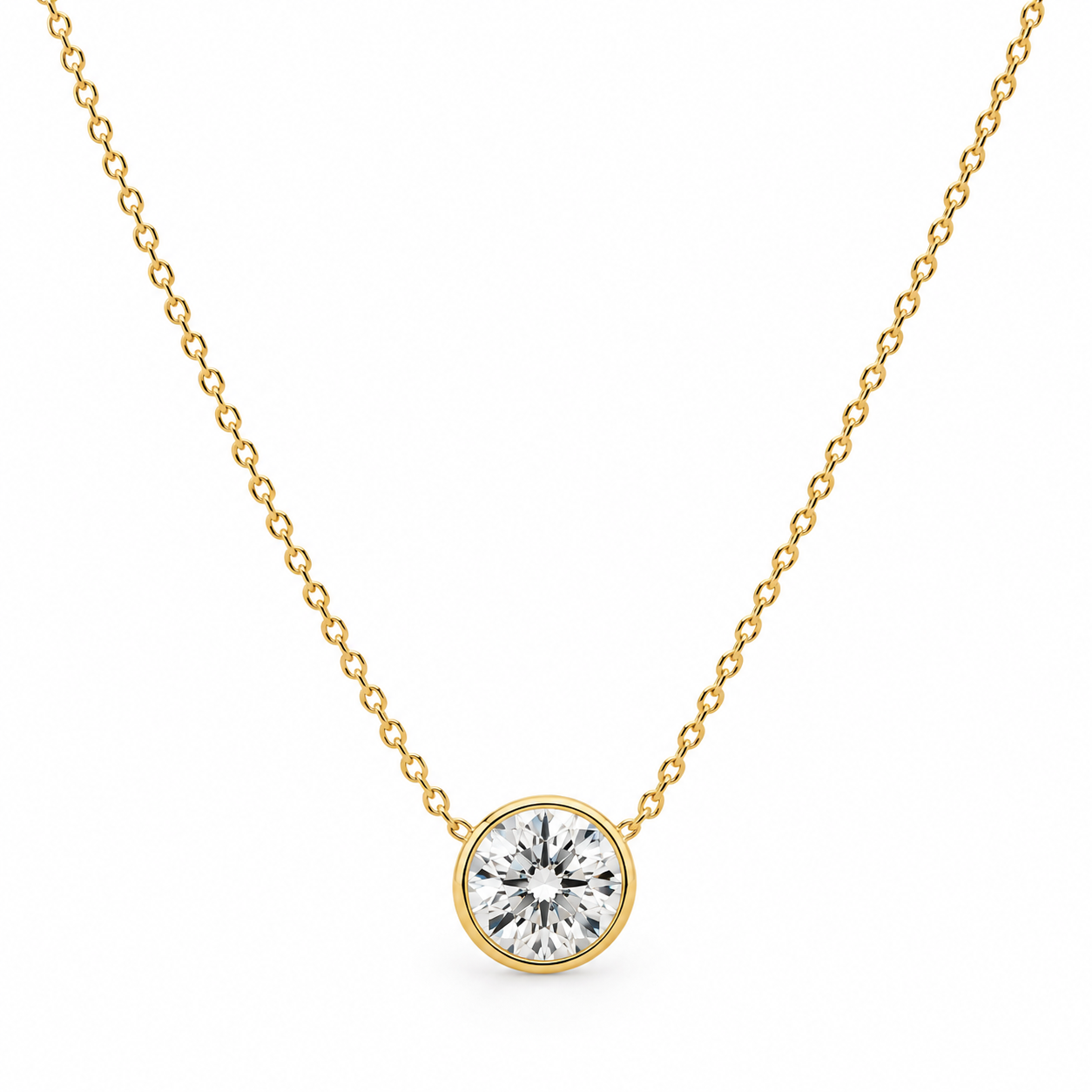 Collier triangle de diamants pendants