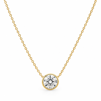 Collier triangle de diamants pendants