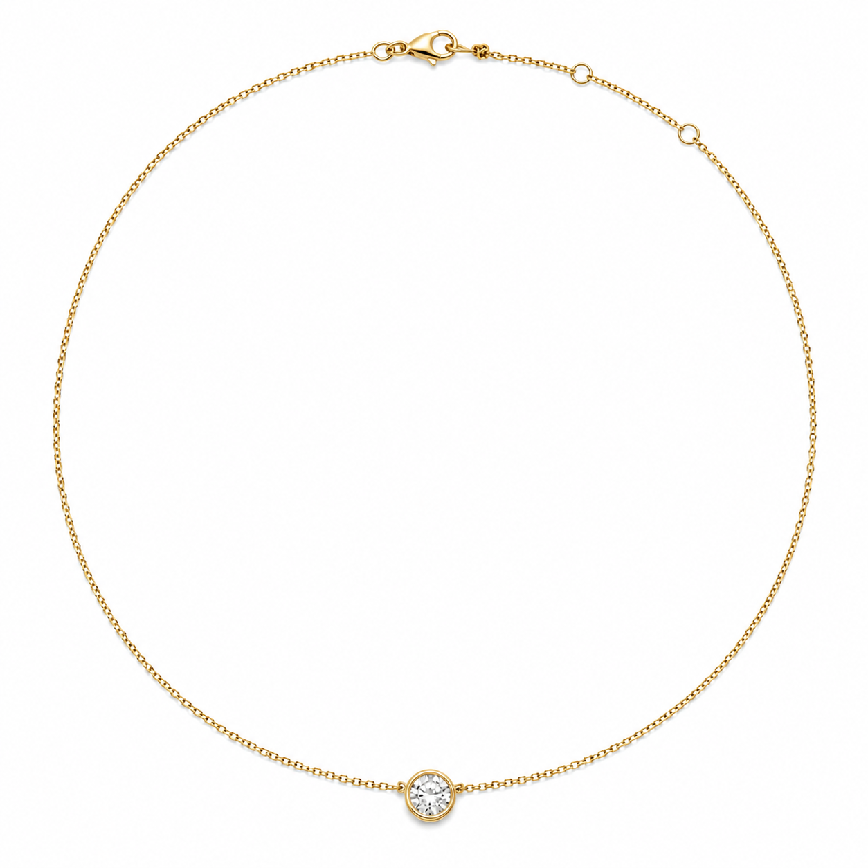 Collier triangle de diamants pendants