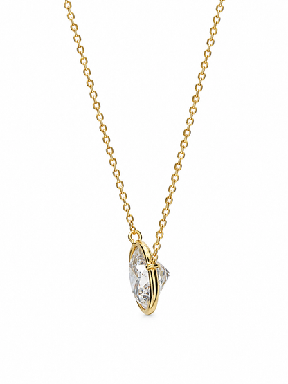 Collier triangle de diamants pendants