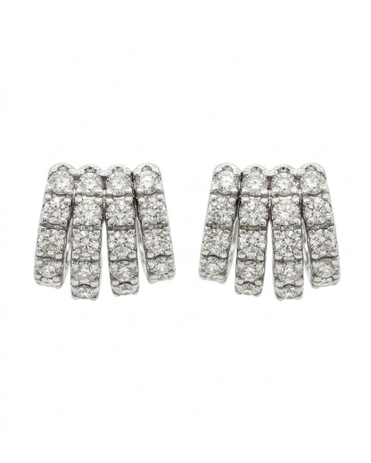 Diamond Cuff Stud Earrings