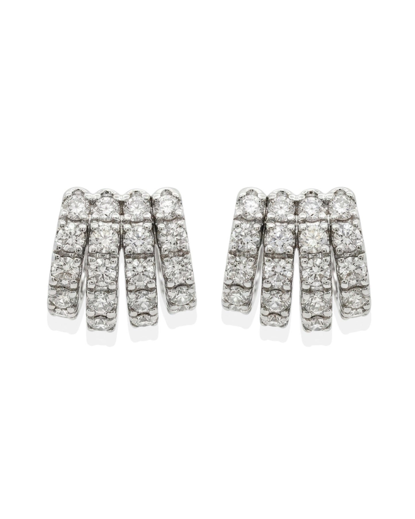 Diamond Cuff Stud Earrings