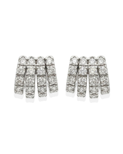Diamond Cuff Stud Earrings