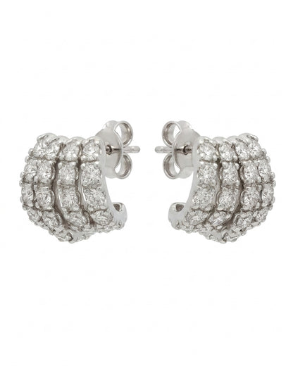 Diamond Cuff Stud Earrings