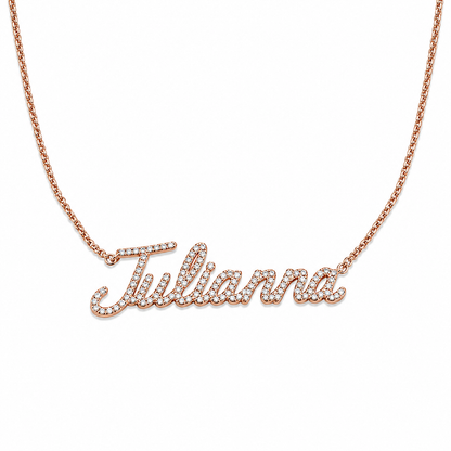 Collier triangle de diamants pendants