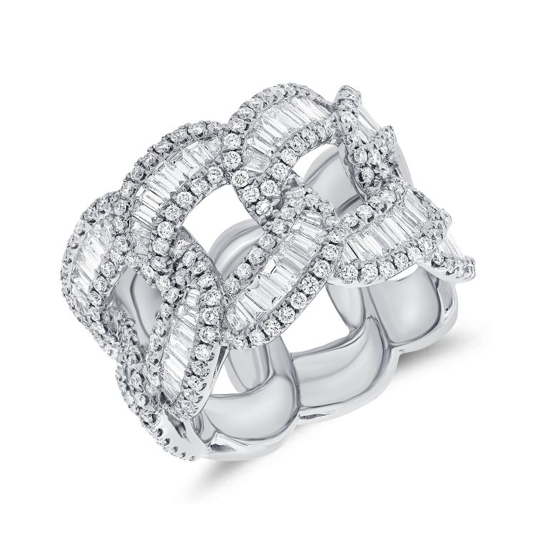 Baguette Link Ring