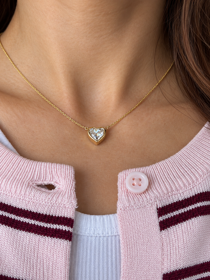 Lab Diamond Heart Pendant Necklace