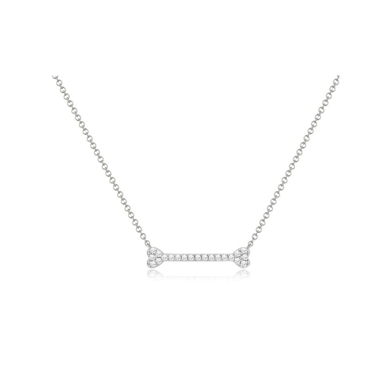 Diamond Dog Bone Necklace