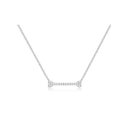 Diamond Dog Bone Necklace