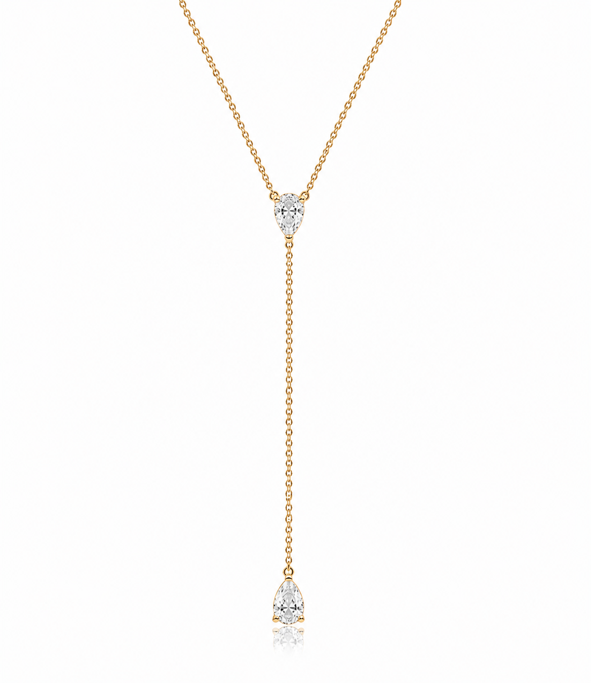 Double Pear Diamond Lariat
