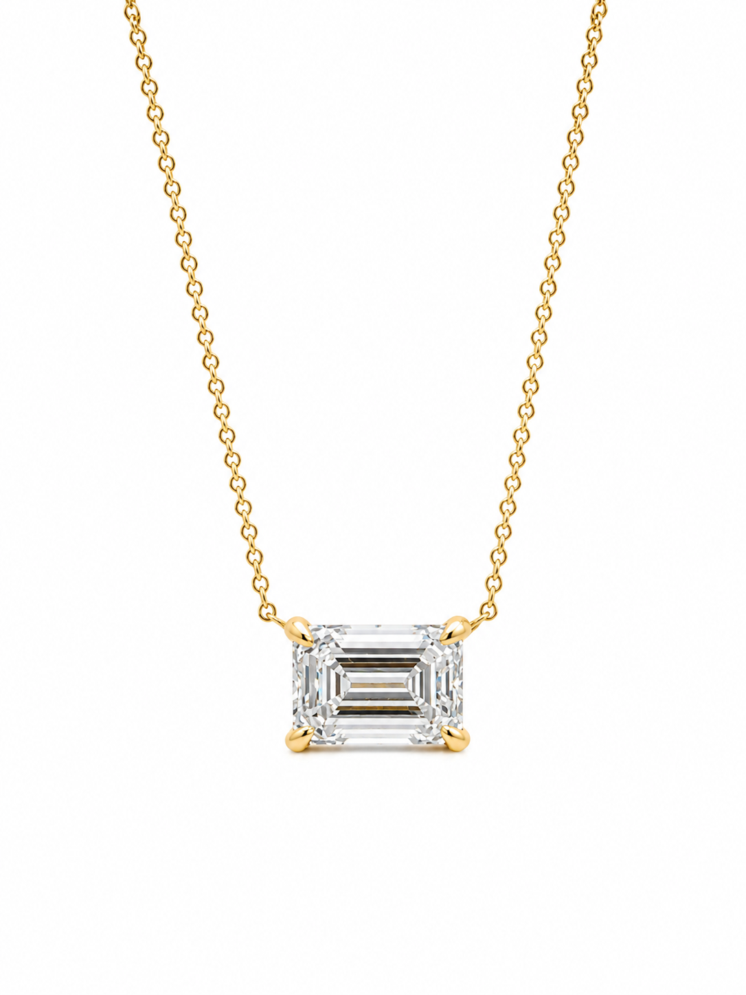 Collier triangle de diamants pendants
