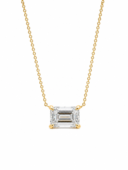 Collier triangle de diamants pendants