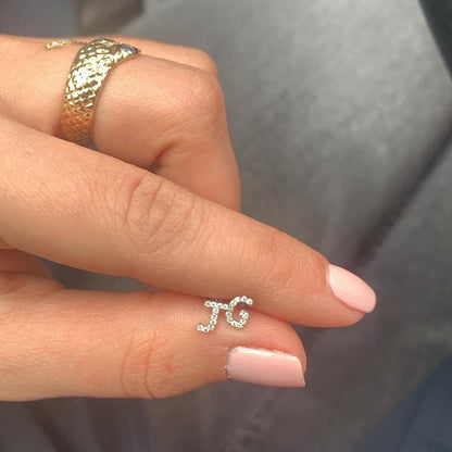 Mini Diamond Initial Studs