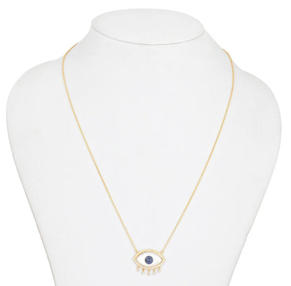Collier de diamants en nacre et mauvais œil