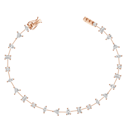 Multi-Shape Diamond Tennis Bracelet